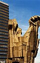 Das Monument der revolutionären Arbeiterbewegung in Halle symbolisierte die erhobene Faust