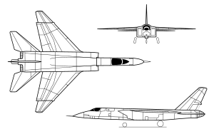 Orthographically projected diagram of the A-5A Vigilante.