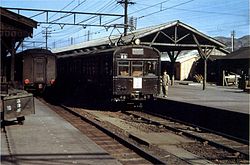 1946年の沼津駅構内と63系電車