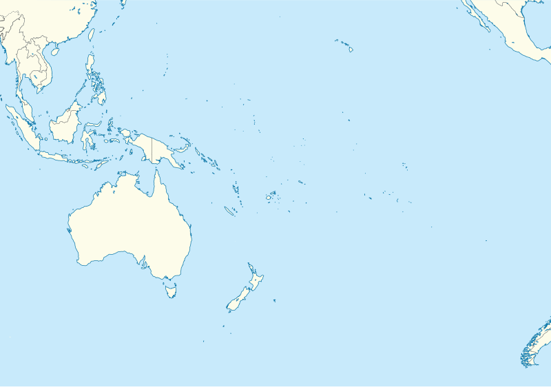 Map of Pacific Ocean showing the locations of current World Heritage Sites