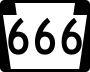 Pennsylvania Route 666 marker