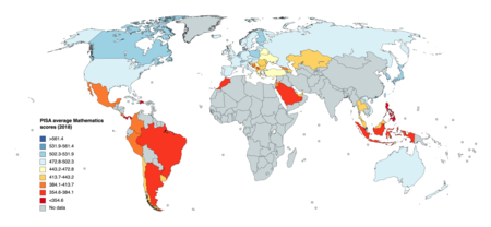 PISA average Mathematics scores (2018) PISA average Mathematics scores 2018.png