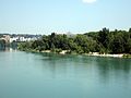 Le Rhone à Lyon et les abords du parc de la Tête d'Or