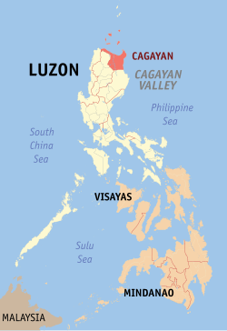 Mapa iti Filipinas a mangipakita ti pakasarakan iti Cagayan.