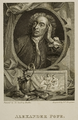 Portrait of Alexander Pope; engraved by Hoogland, ca.1820s-1830s