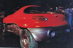 Rear view of the Renault Racoon