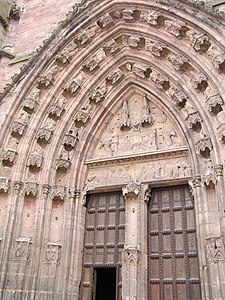 Detail of the north transept portal, without sculpture