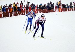 Veerpalu (n:ro 50) Otepäässä maailmancupin osakilpailussa tammikuussa 2006