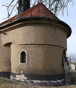 rotunda, část kostela ve Vrapicích