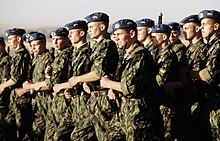 Obedience occurs in several situations; most often referred to is the obedience of soldiers to a superior officer. Russian paratroopers in Kazakhstan.jpg