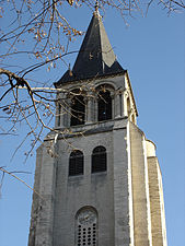 A torre do sino da Igreja de Saint-Germain-des-Prés.