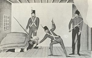 The arrest of Bligh propaganda cartoon from around 1810.jpg