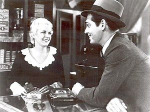 Jean Harlow and Clark Gable in a promotional s...