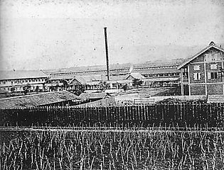 Widok ogólny fabryki w okresie Meiji