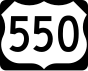 U.S. Route 550 marker