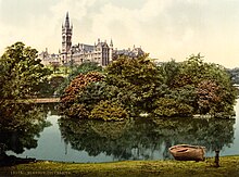 The new buildings of the University of Glasgow at Gilmorehill, circa 1895. University, Glasgow, Scotland, ca. 1895.jpg