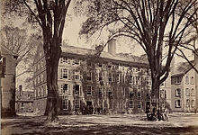 Connecticut Hall, oldest building on the Yale campus, built between 1750 and 1753 View of Connecticut Hall Old Campus Yale College New Haven Connecticut.jpg