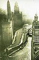 Vista aérea con el río Chicago en 1926.
