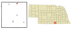 Location of Blue Hill, Nebraska