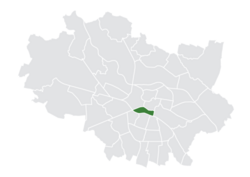 Location of Przedmieście Świdnickie within Wrocław