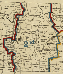 The district from 1903 to 1913. 1901 District 2 detail of Massachusetts Congressional Districts map BPL 12688.png