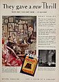 Advertisement for Old Gold Cigarettes with a fabricated biography