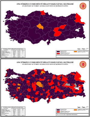 Elecciones generales de Turquía de 1954