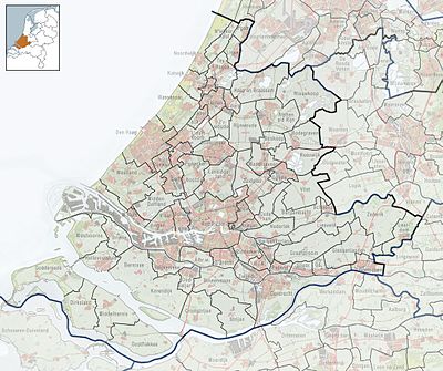 Карта розташування Нідерланди Південна Голландія