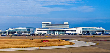 Terminal D at DFW Airport in Dallas.