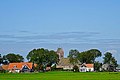 Zicht op Allingawier (met Gertrudiskerk)