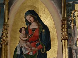 Detalle de la Virgen con el Niño
