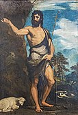 ティツィアーノ 『洗礼者聖ヨハネ』, 201 x 134 cm