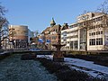 Arnhem, le bassin entre Juno et la place Willemsplein sur la rue Jansbuitensingel