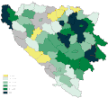 Bošnjaci u BiH po kotarima 1953. godine.