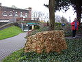 Cruquius Museum entrance, showing piece of foundation from first steam mill in the Netherlands