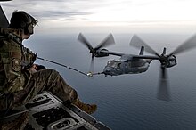 CV-22 refuels during operation Freedom Shield 23 CV-22 refuels from an MC-130J during Freedom Shield 23.jpg