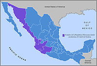      Estados de la República Mexicana donde predomina el Cártel de Sinaloa.