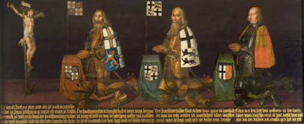 Crucifixion and the first three land commanders of the Bailiwick of Utrecht