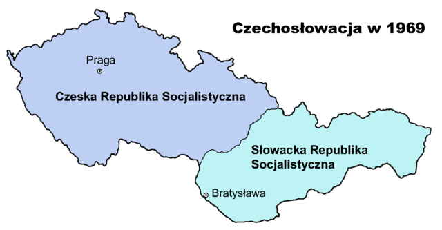 Mapa Czechosłowacji