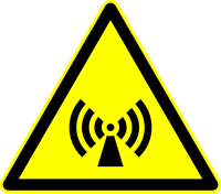 Radio waves warning