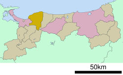 Location of Daisen in Tottori Prefecture