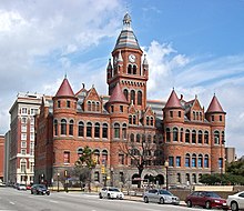 The former Dallas County Courthouse houses the Old Red Museum, displaying artifacts from Dallas County history. Dallas County Courthouse - Old Red.jpg