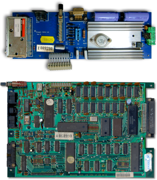 Dragon 32 Karten, für weitere Informationen auf die Bauteile klicken