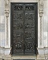 Ornate bronze doors on the east portico of the Senate wing were cast by James T. Ames in 1864–1868, and placed late in 1868.