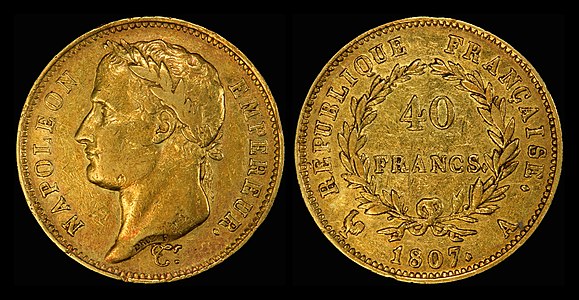 Fourty-franc Napoléon, by the Monnaie de Paris