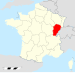 Carte situant la Franche-Comté en France