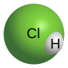 Une modélisation de la molécule de HCl