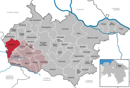 Läget för kommunen Heidenau i Landkreis Harburg