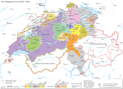 The Old Swiss Confederacy in the 18th century