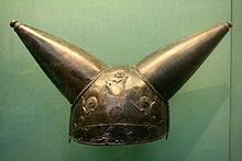 The Waterloo Helmet, c. 150-50 BC, found in the River Thames Horned helmet.jpg